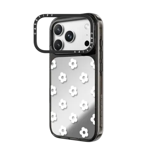 Ditsy Daisies - White - iPhone 18 Pro Max - Impact Ring Stand Case - Mirror