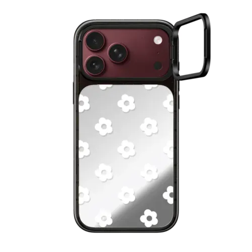 Ditsy Daisies - White - iPhone 18 Pro Max - Impact Ring Stand Case - Mirror