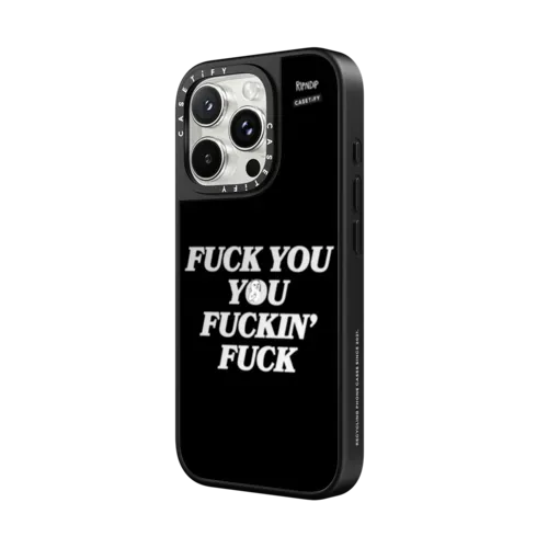 Fuckin Fuck Black Case - iPhone 16 Pro Max - Mirror Case MagSafe Compatible