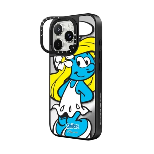 Jumbo Character Smurfette Case - iPhone 16 Pro Max - Mirror Ring Stand Case MagSafe Compatible