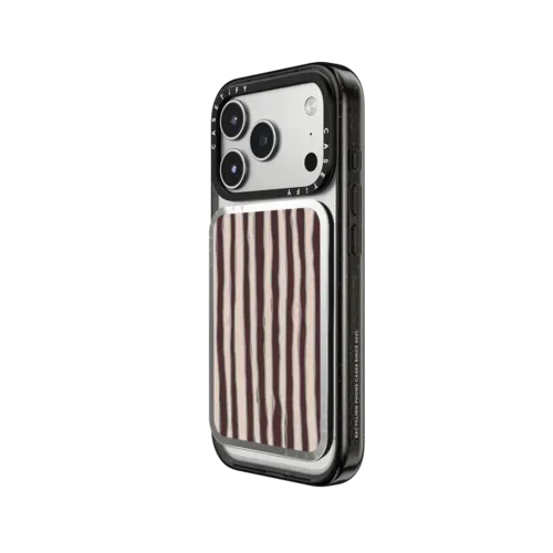Brown Stripes - Snappy Cardholder Stand - Snappy Mirror Cardholder Stand MagSafe Compatible