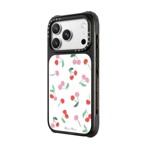 Meri Meri Cherries Pattern Phone Case - iPhone 18 Pro Max - Ultra Impact Case MagSafe Compatible - Glossy
