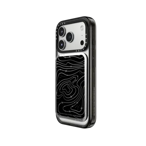 Honmoon Pattern Snappy Cardholder Stand - Black version - Snappy Mirror Cardholder Stand MagSafe Compatible