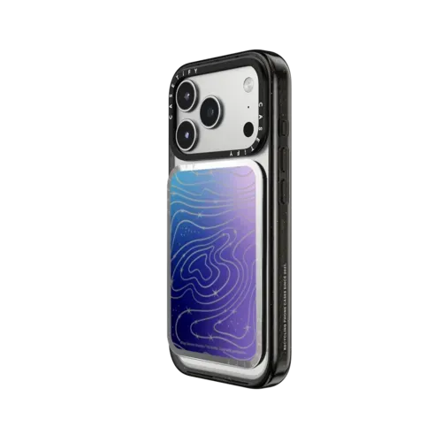 Honmoon Pattern Snappy Cardholder Stand - Lilac version - Snappy Mirror Cardholder Stand MagSafe Compatible