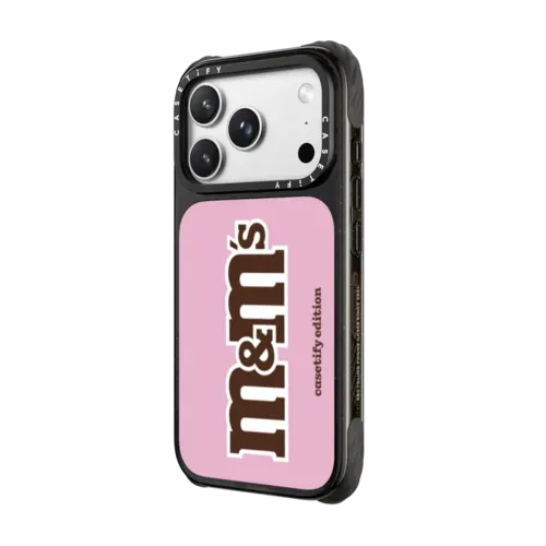 M&M'S Classic Logo Pink Case - CASETiFY Edition - iPhone 18 Pro Max - Ultra Impact Case MagSafe Compatible - Glossy